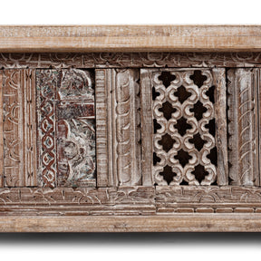 Carved Blanket Chest Made From Reclaimed Teak
