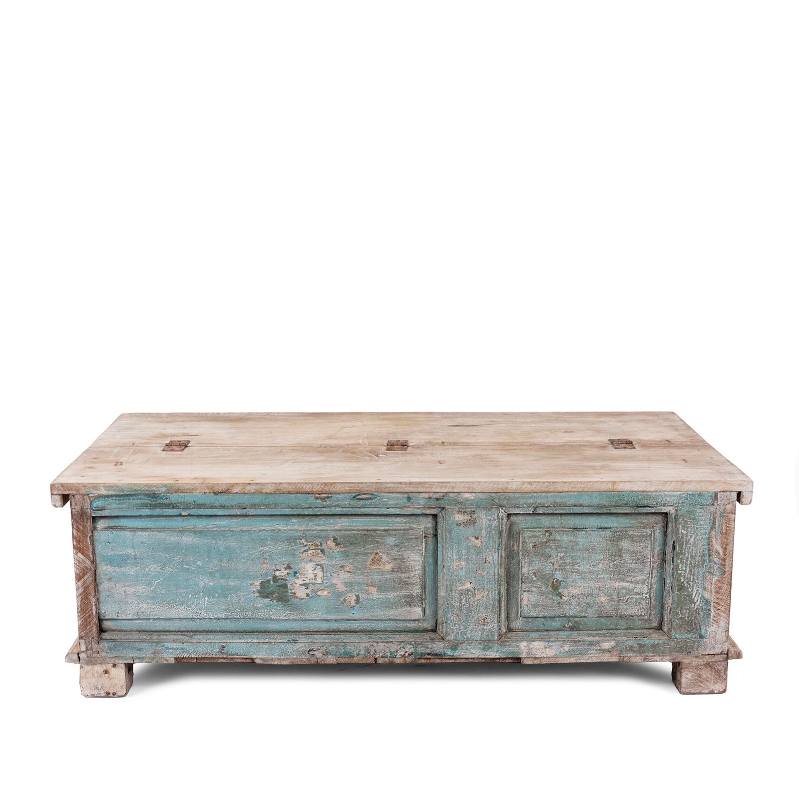 Carved Blanket Chest Made From Reclaimed Teak
