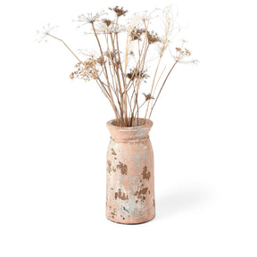Vintage Painted Wood Pot From Kullu