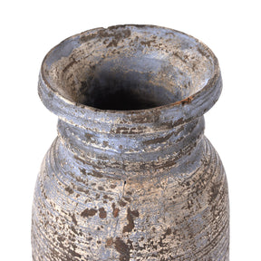 Vintage Painted Wood Pot From Kullu - Ca 1950'S