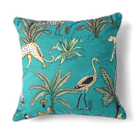 Jungle Animal Print Cushion with Pad - Various Colours