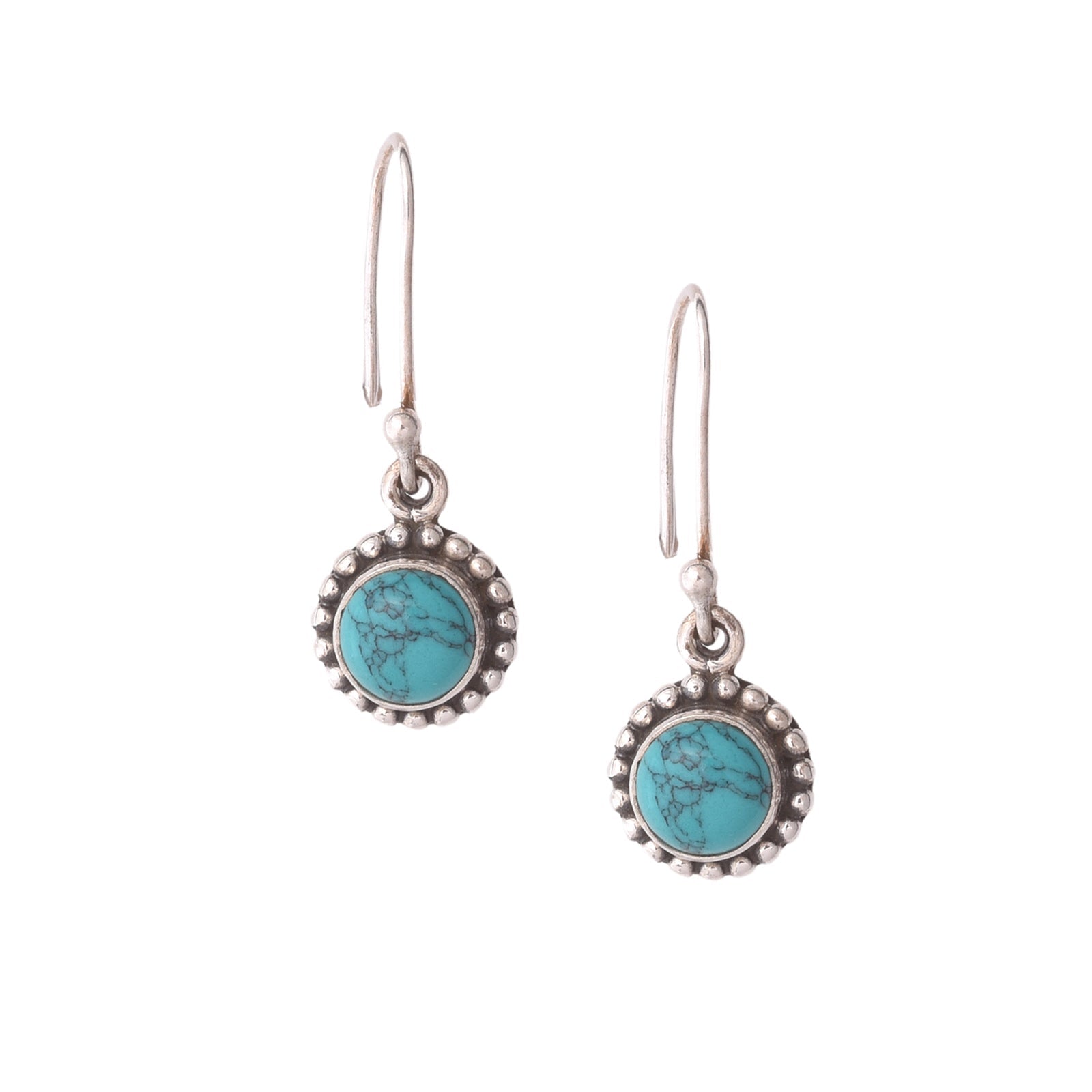 Silver And Green Chrysoberyl Stud Earrings