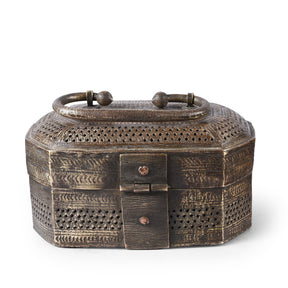 Indian Brass Jali Paan Dan Box - Circa 1910