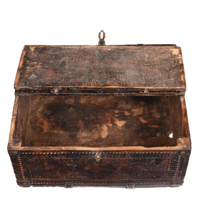 Chip Carved Merchants Box From Rajasthan - 19th Century