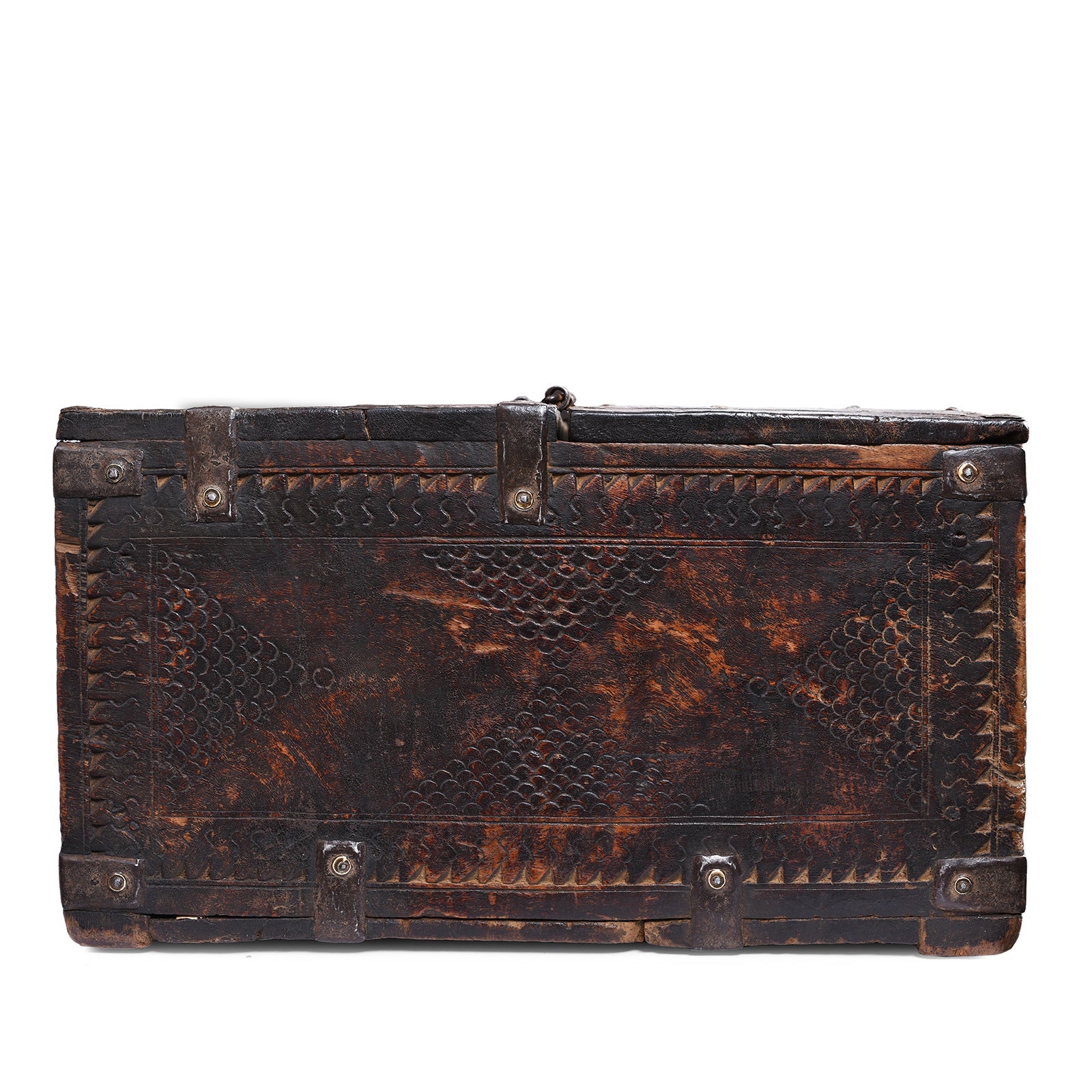 Chip Carved Merchants Box From Rajasthan - 19th Century