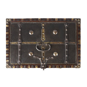 Iron Clad Merchants Box From Shekhawati - 19th Century