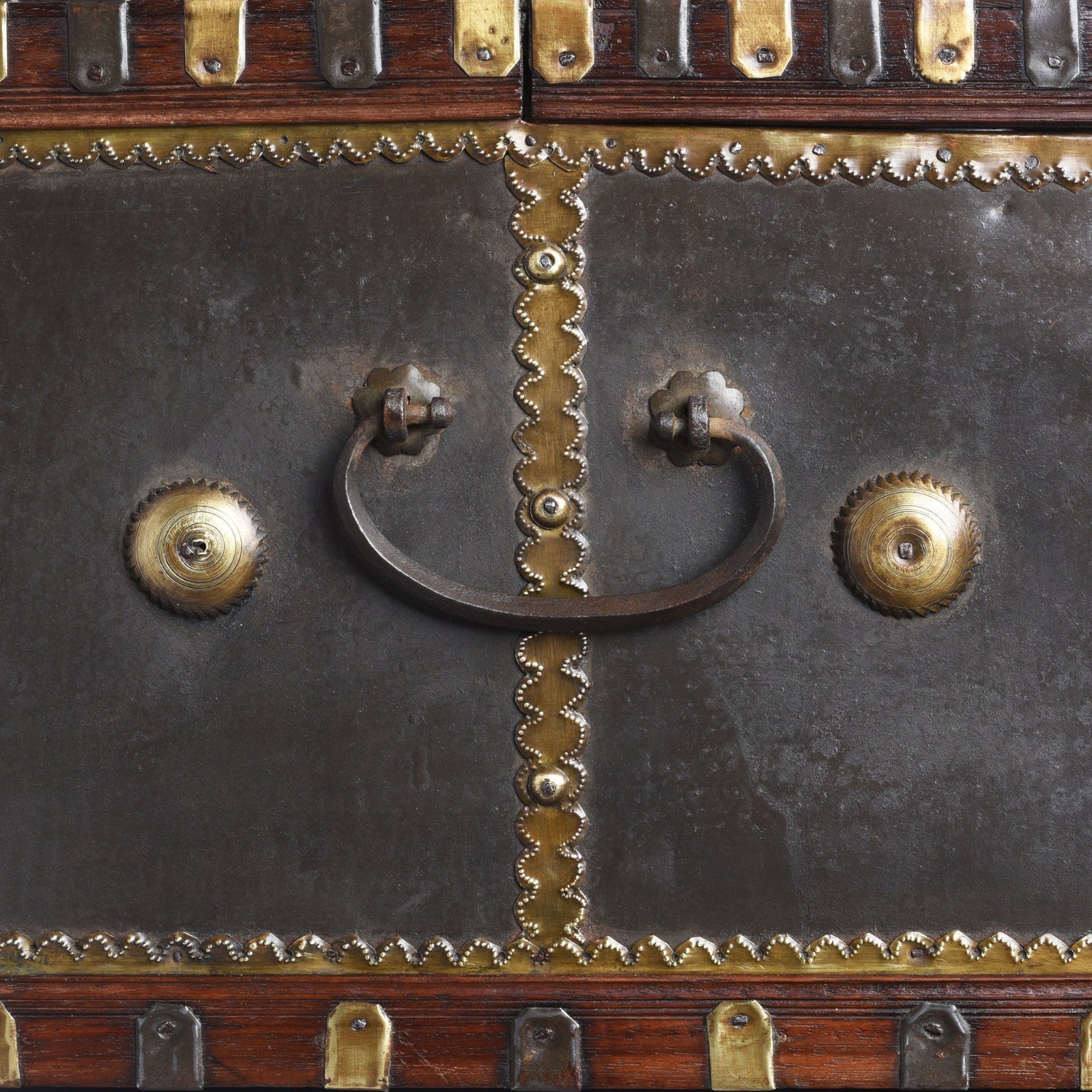 Iron Clad Merchants Box From Shekhawati - 19th Century