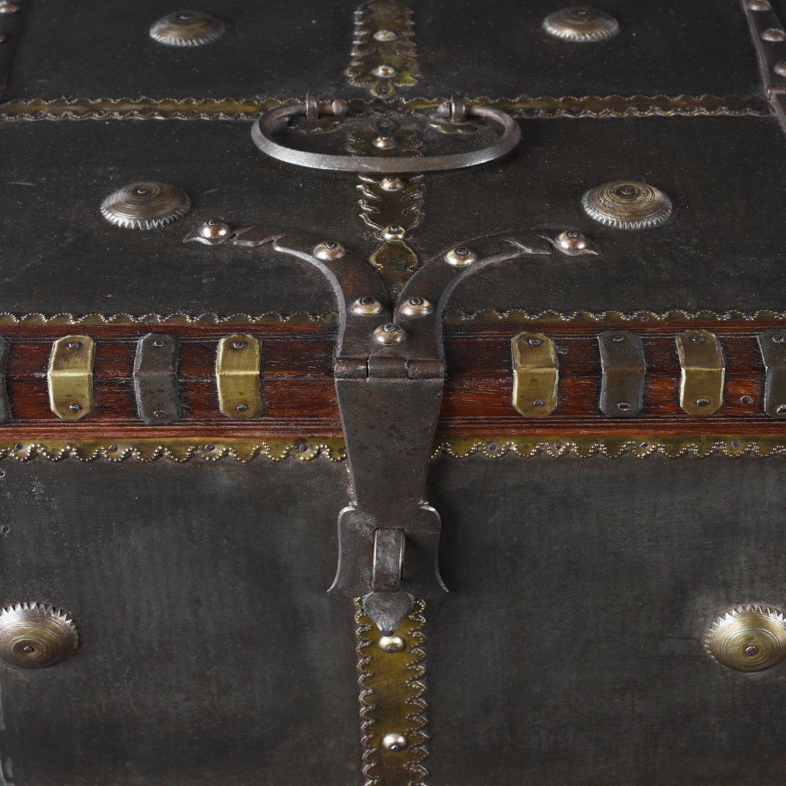 Iron Clad Merchants Box From Shekhawati - 19th Century