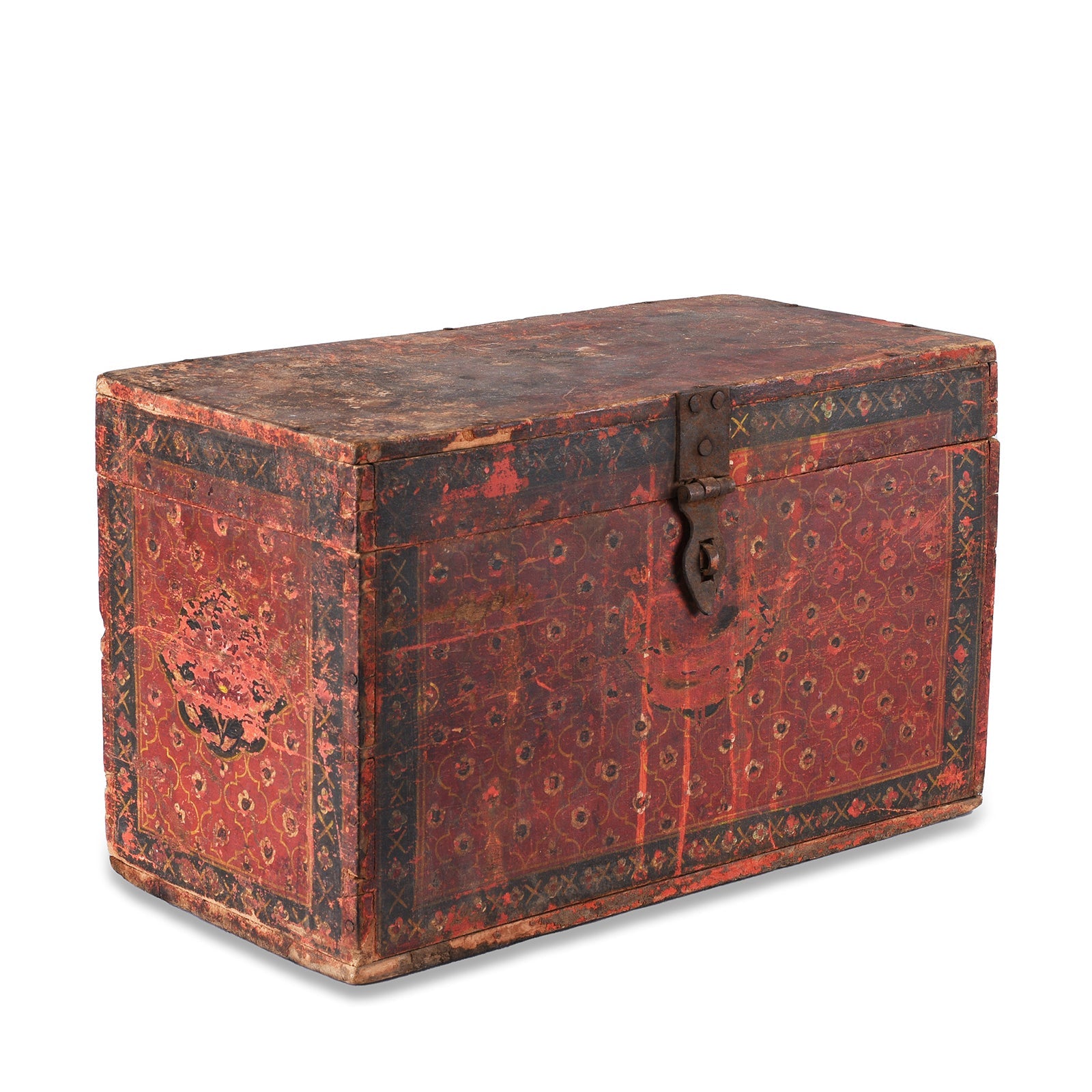 Painted Jain Book Box From Gujarat - 19th Century