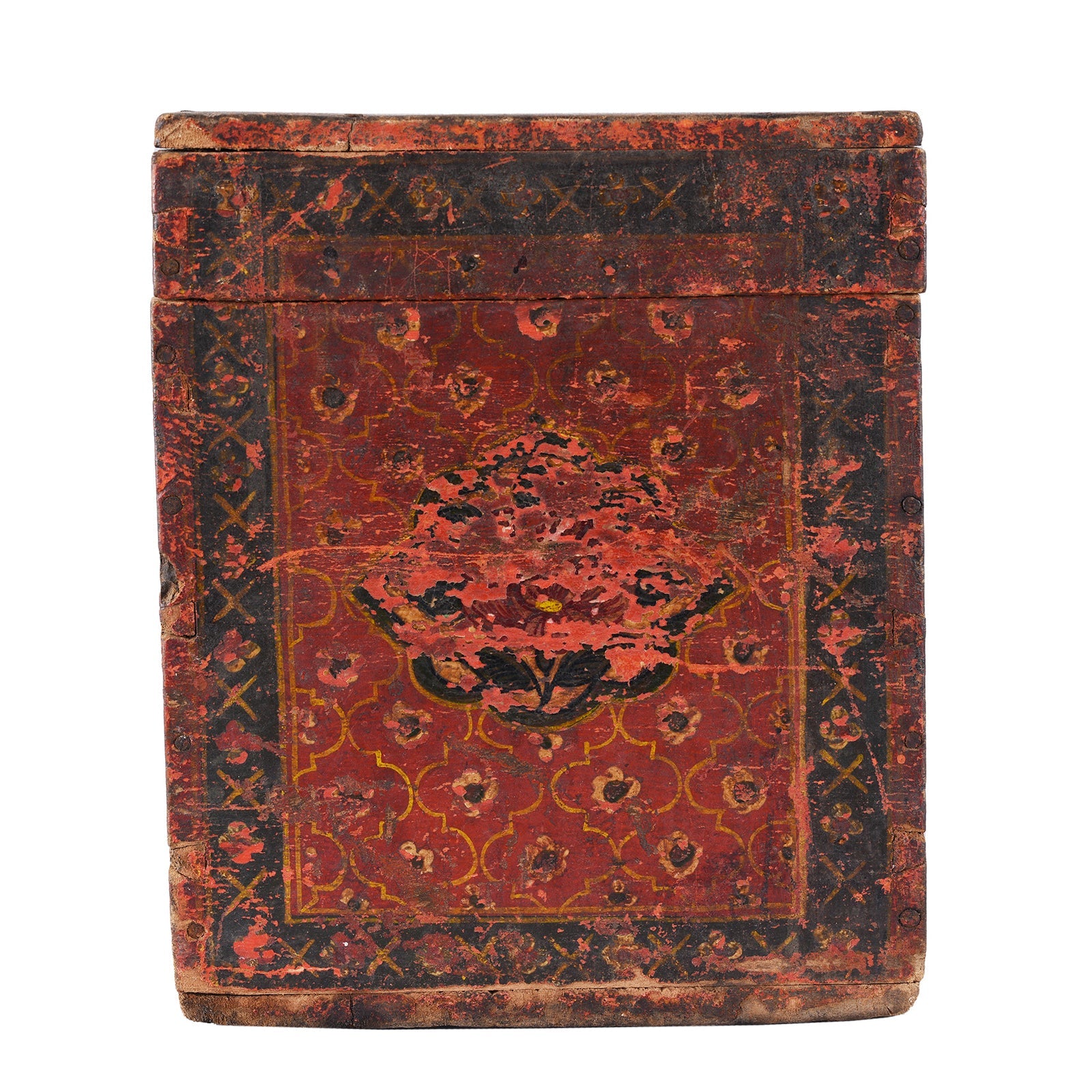 Painted Jain Book Box From Gujarat - 19th Century