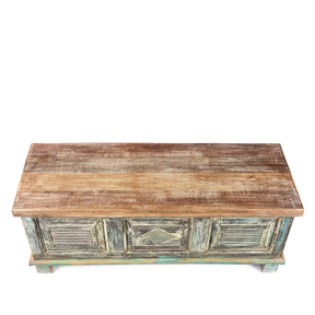 Reclaimed Teakwood Blanket Chest With Painted Finish