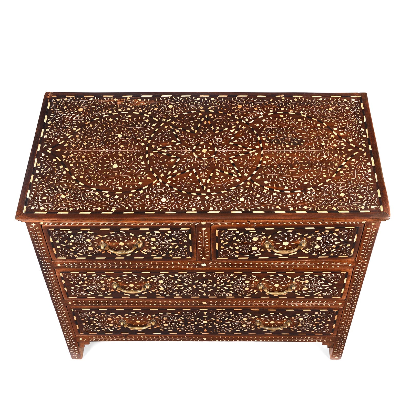 Bone Inlay Chest Of Drawers - Ca 1920