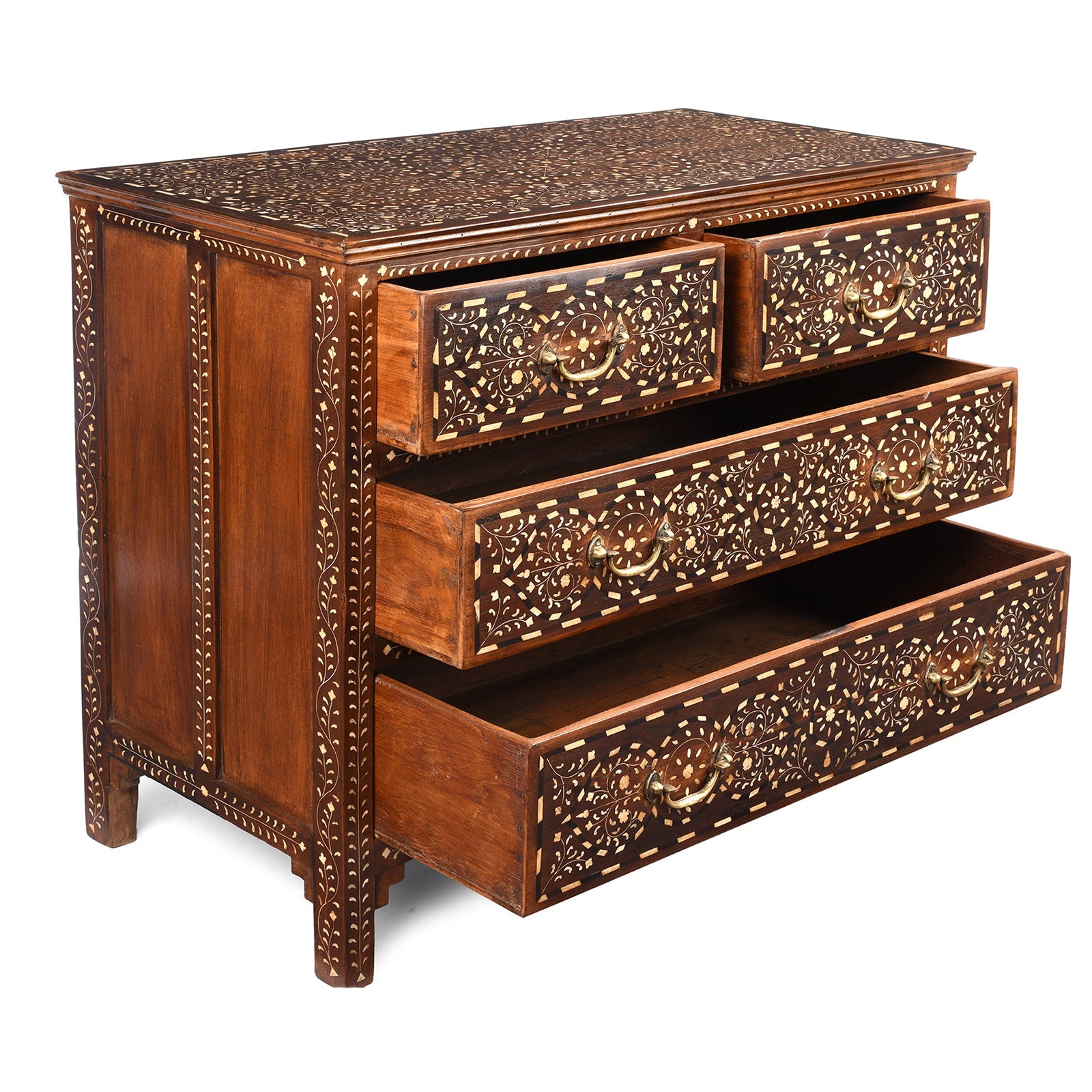 Bone Inlay Chest Of Drawers - Ca 1920