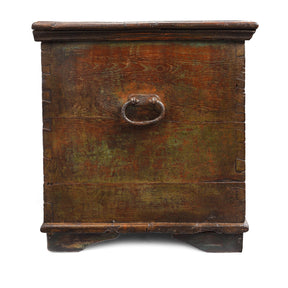 Painted Teak Chest From Gujarat - Late 19th Century
