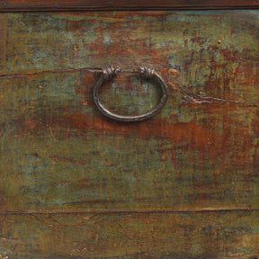 Painted Teak Chest From Gujarat - Late 19th Century