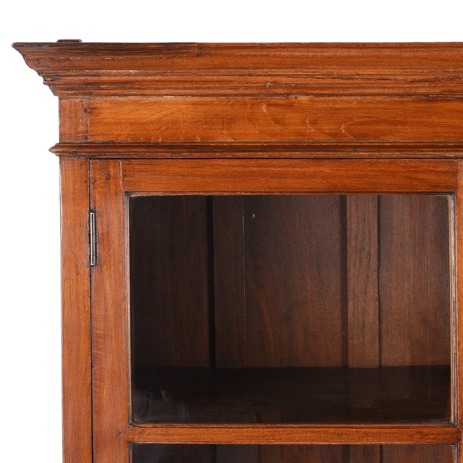 Glazed Teak Anglo Indian Book Cabinet - Ca 1910