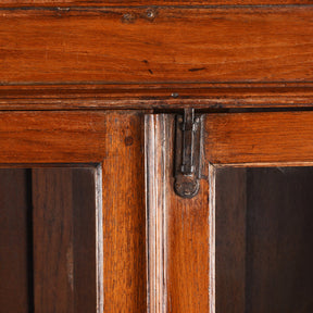 Glazed Teak Anglo Indian Book Cabinet - Ca 1910