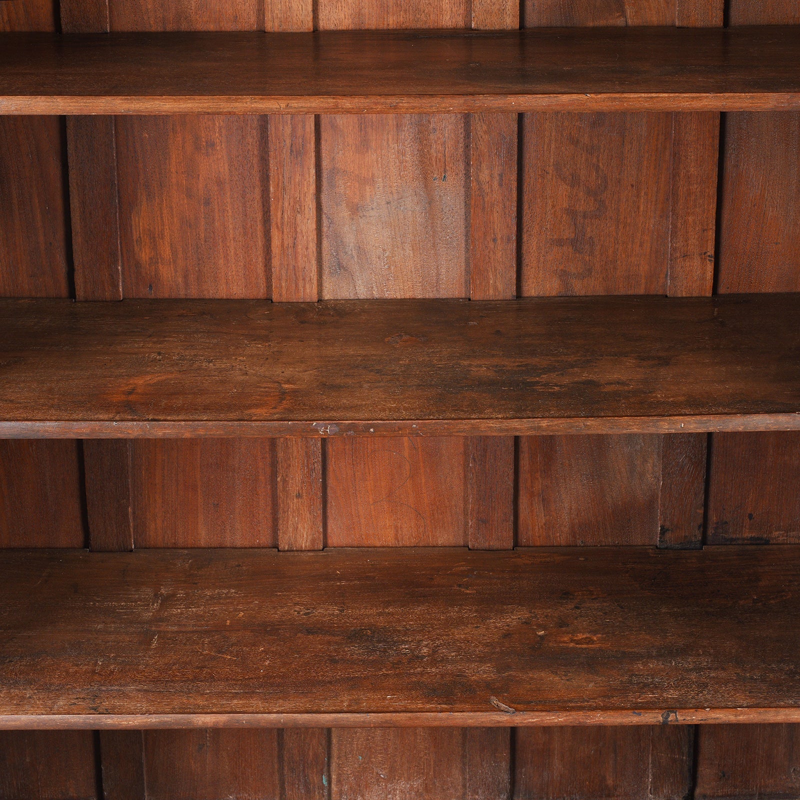 Glazed Teak Anglo Indian Book Cabinet - Ca 1910
