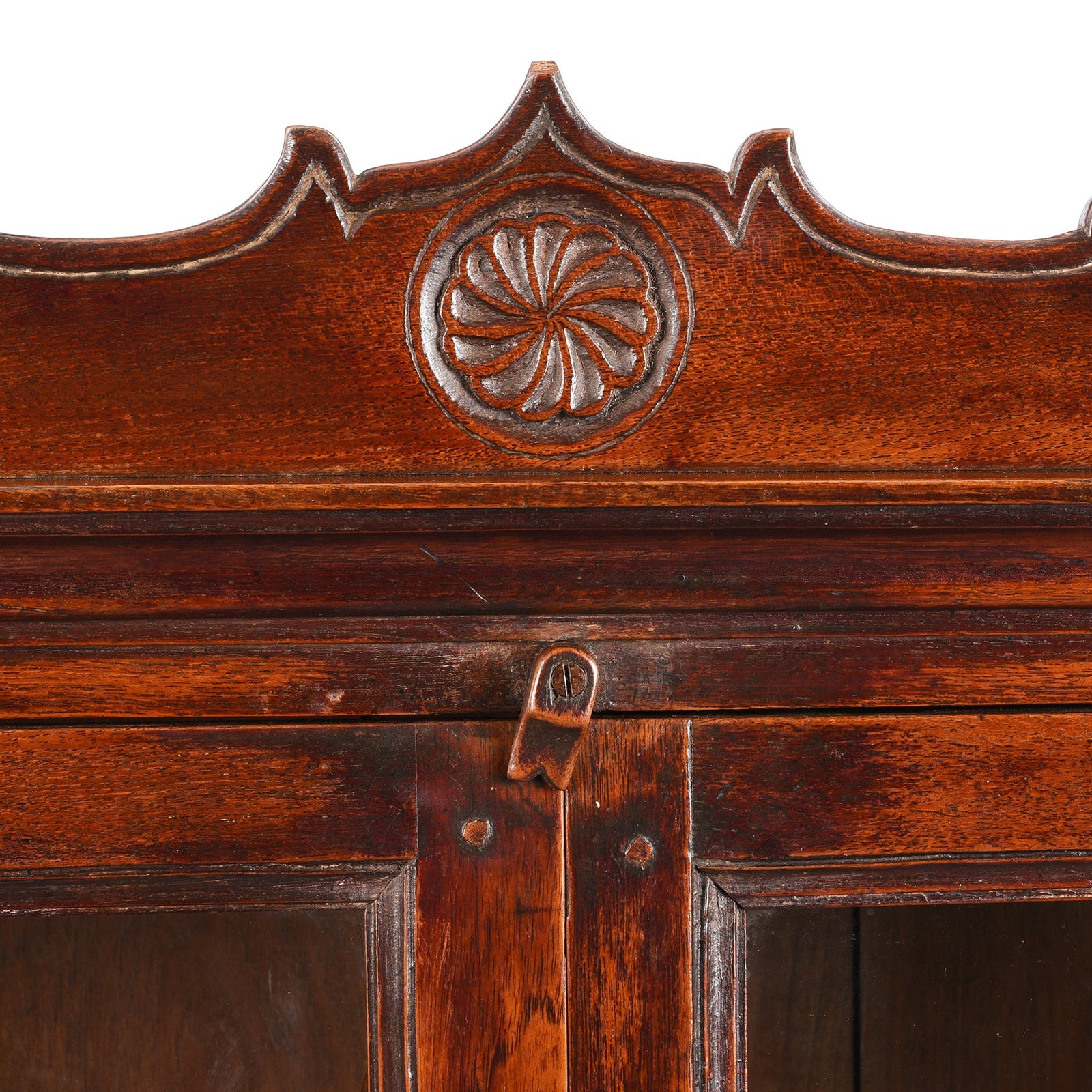 Glazed Teak Anglo Indian Book Cabinet - Ca 1910