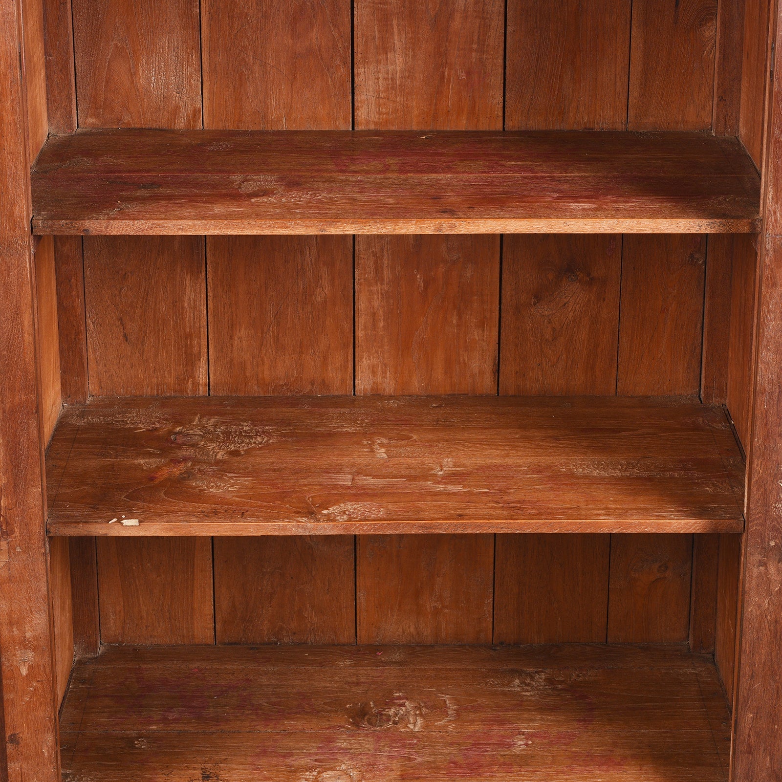 Glazed Teak Anglo Indian Book Cabinet - Ca 1910