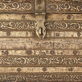 Brass Bound Trousseau From Shekhawati - 19th Century
