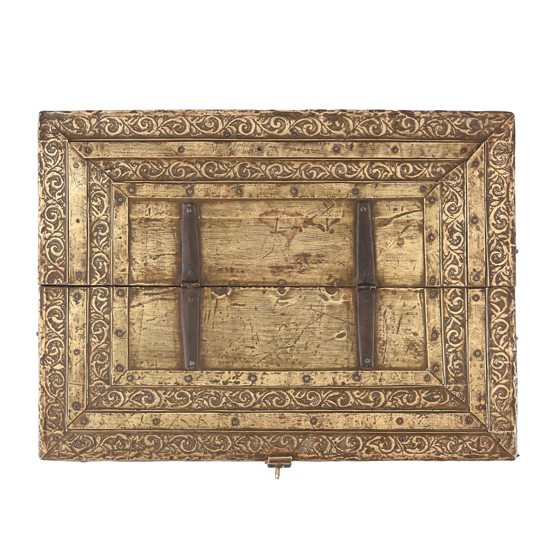 Brass Bound Trousseau From Shekhawati - 19th Century