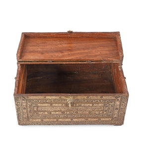 Brass Bound Trousseau From Shekhawati - 19th Century