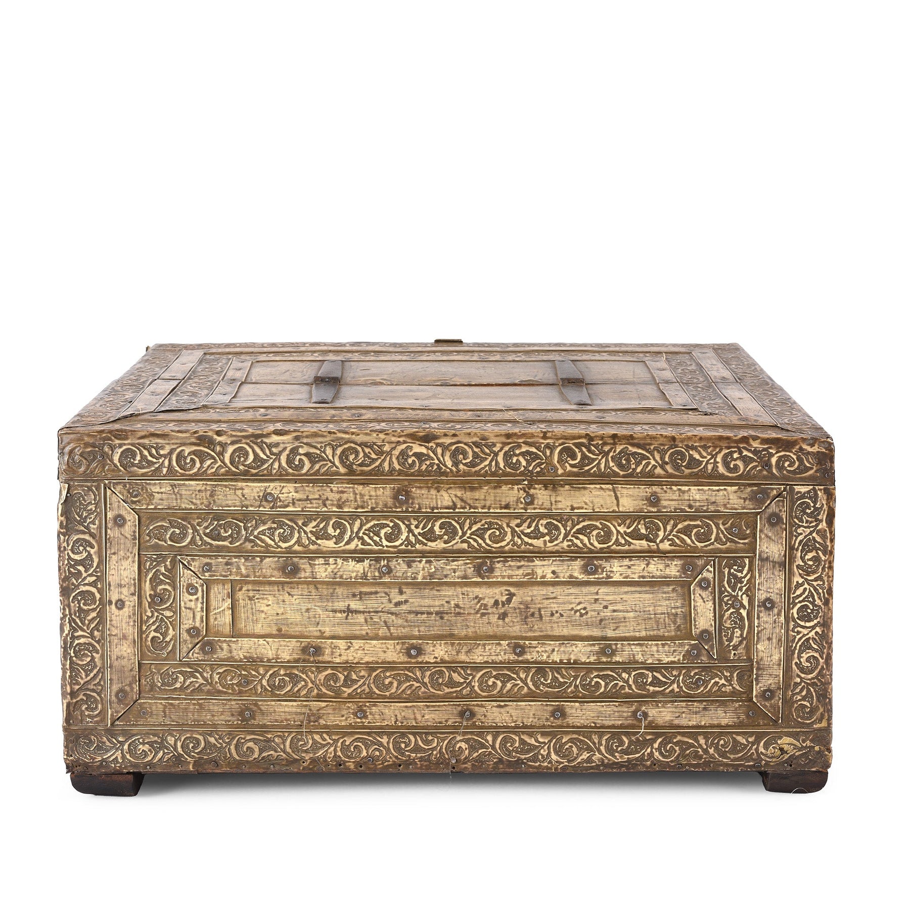 Brass Bound Trousseau From Shekhawati - 19th Century