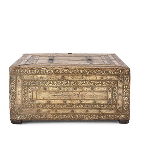 Brass Bound Trousseau From Shekhawati - 19th Century