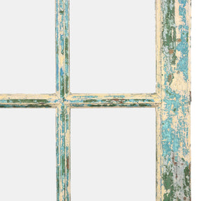 Green Painted Panelled Indian Door - 19th Century