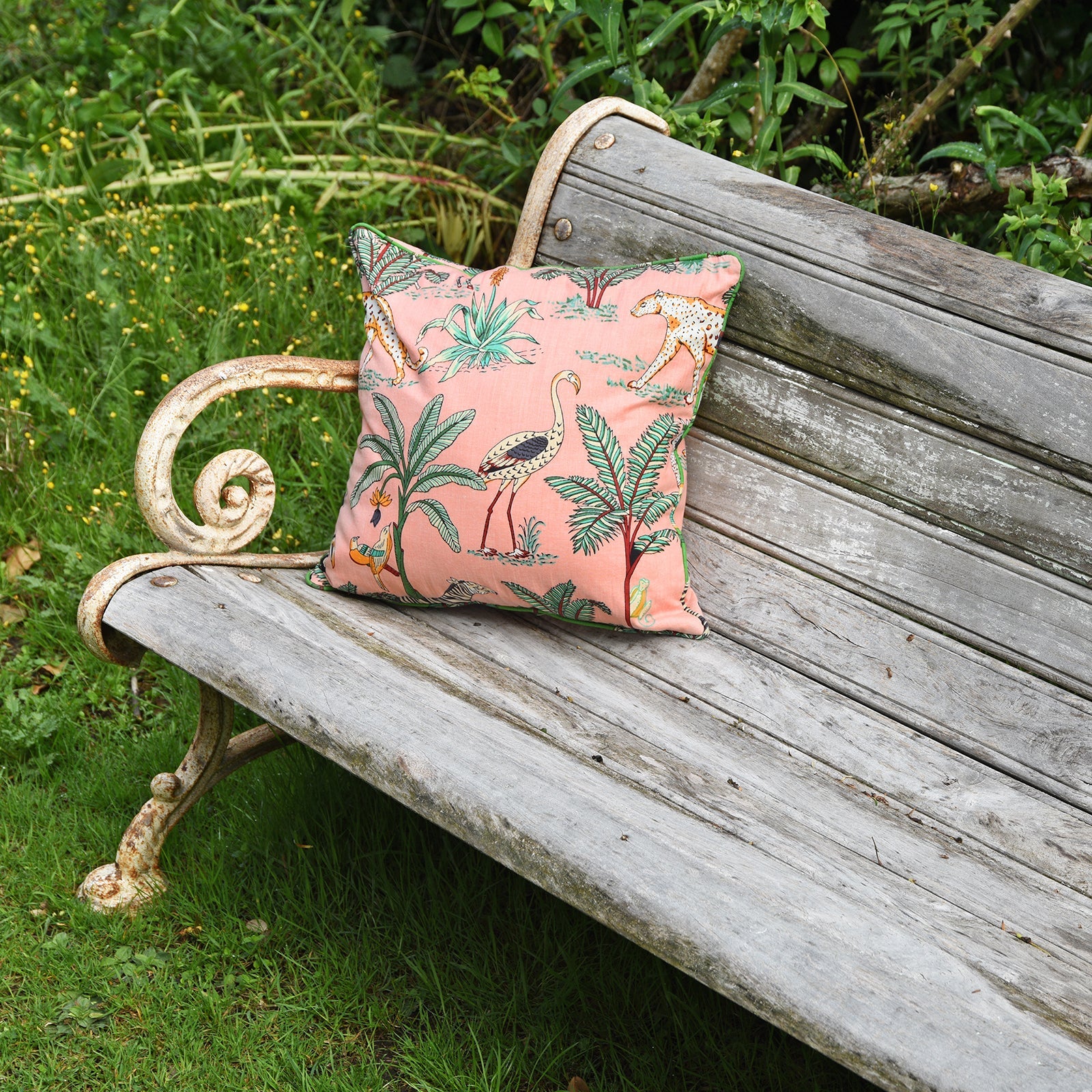 Jungle Animal Print Cushion with Pad - Various Colours