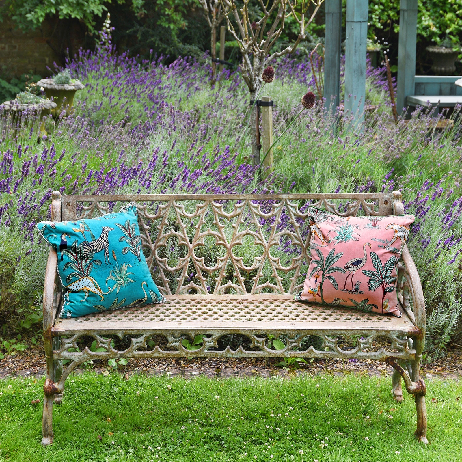Jungle Animal Print Cushion with Pad - Various Colours
