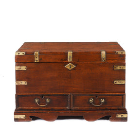 Brass Bound Military Chest From Kutch -19th Century