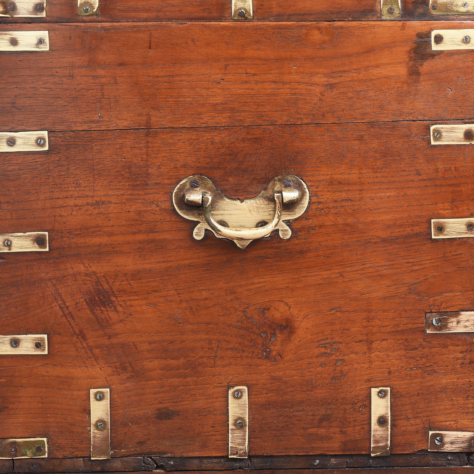 Brass Bound Indian Military Chest -19th Century