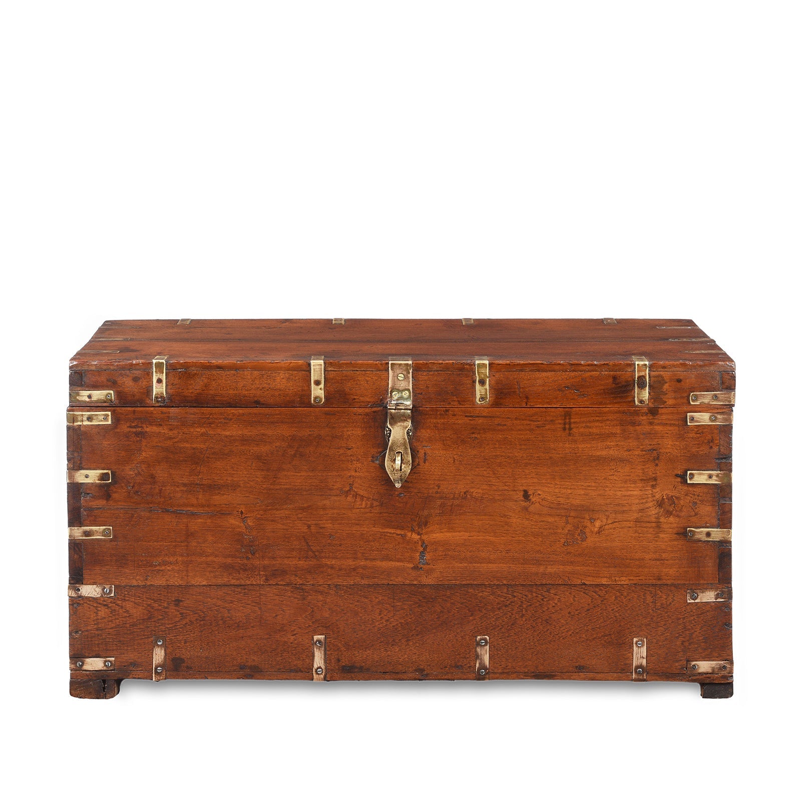 Brass Bound Indian Military Chest -19th Century