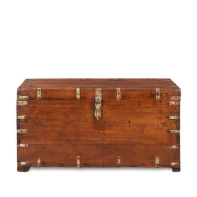 Brass Bound Indian Military Chest -19th Century
