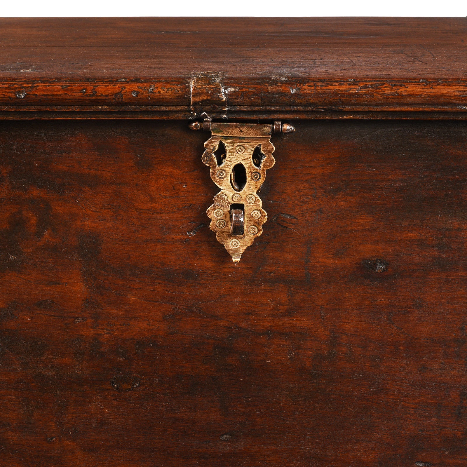 Brass Bound Teak Chest From Kutch - 19th Century