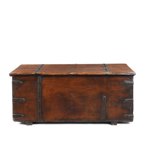 Brass Bound Teak Chest From Kutch - 19th Century