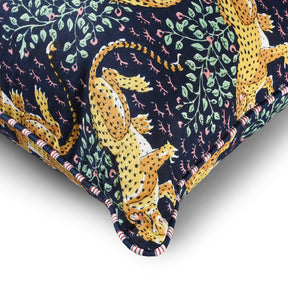 Cotton Leopard Design Cushion Cover with Pad