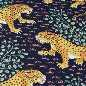 Cotton Leopard Design Cushion Cover with Pad