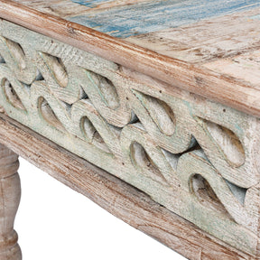 Indian Takhat Coffee Table Made From Reclaimed Teakwood