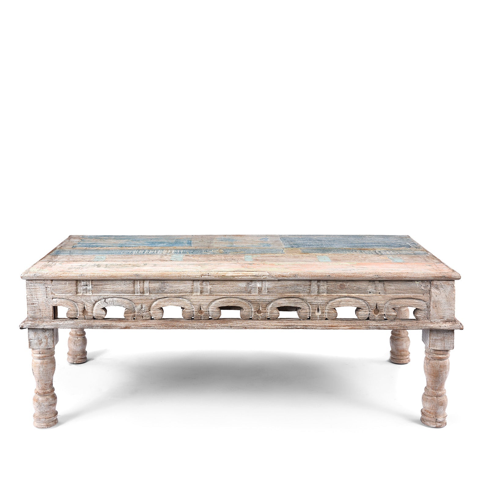 Indian Takhat Coffee Table Made From Reclaimed Teakwood