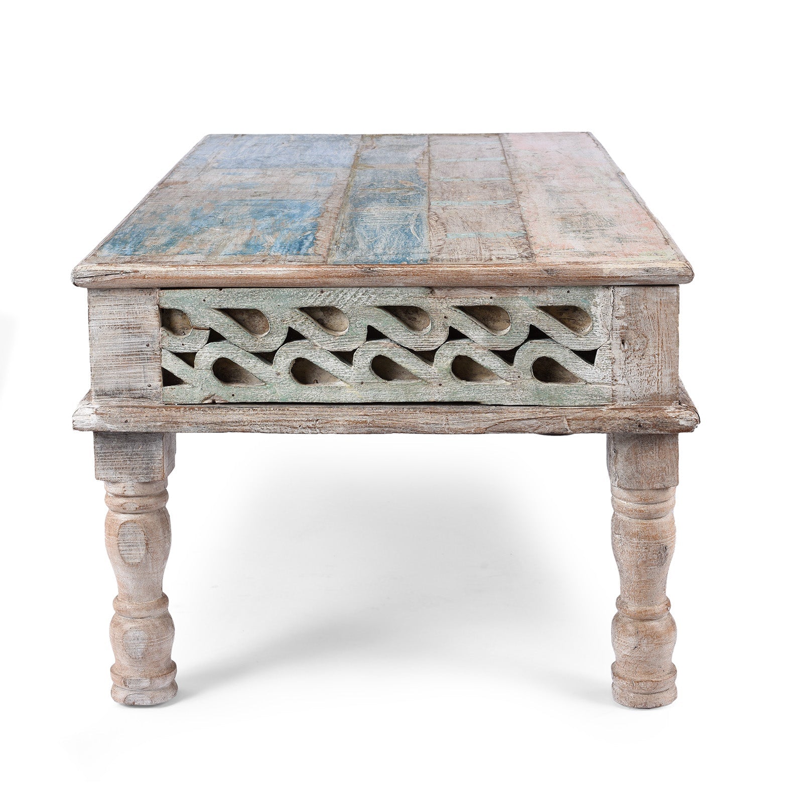 Indian Takhat Coffee Table Made From Reclaimed Teakwood