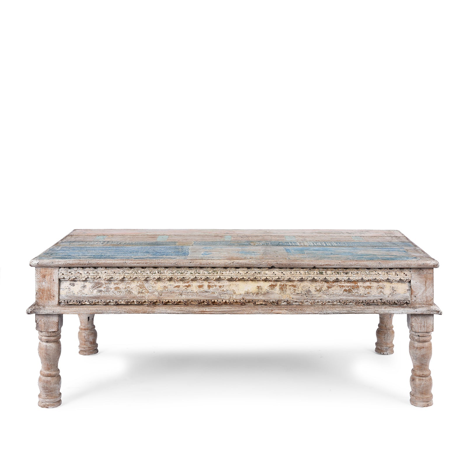 Indian Takhat Coffee Table Made From Reclaimed Teakwood