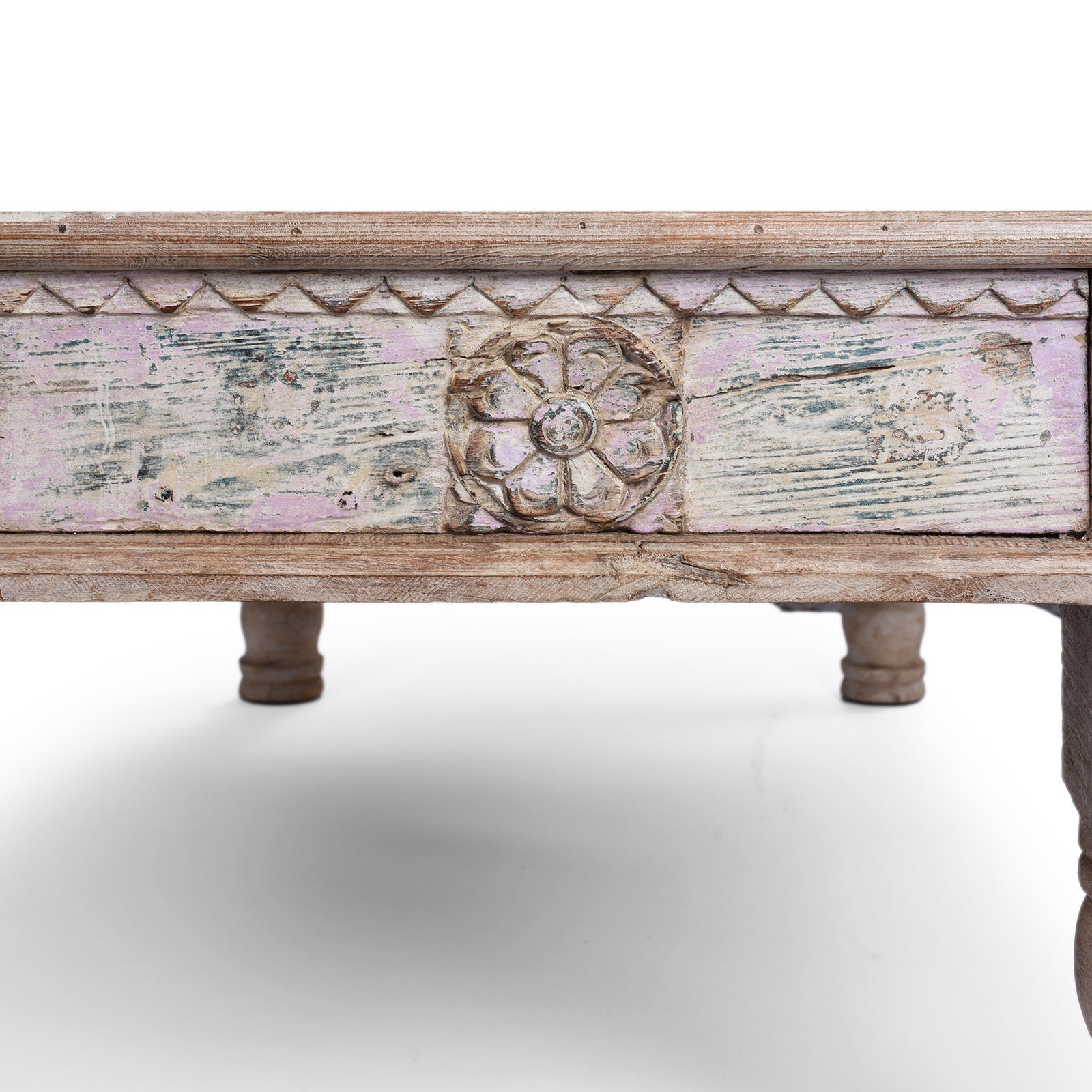 Indian Takhat Coffee Table Made From Reclaimed Teakwood