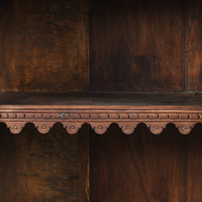 Green Painted Teak Glazed Wall Cabinet - Ca 1930