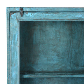Painted Indian Glazed Wall Cabinet - Ca 1930