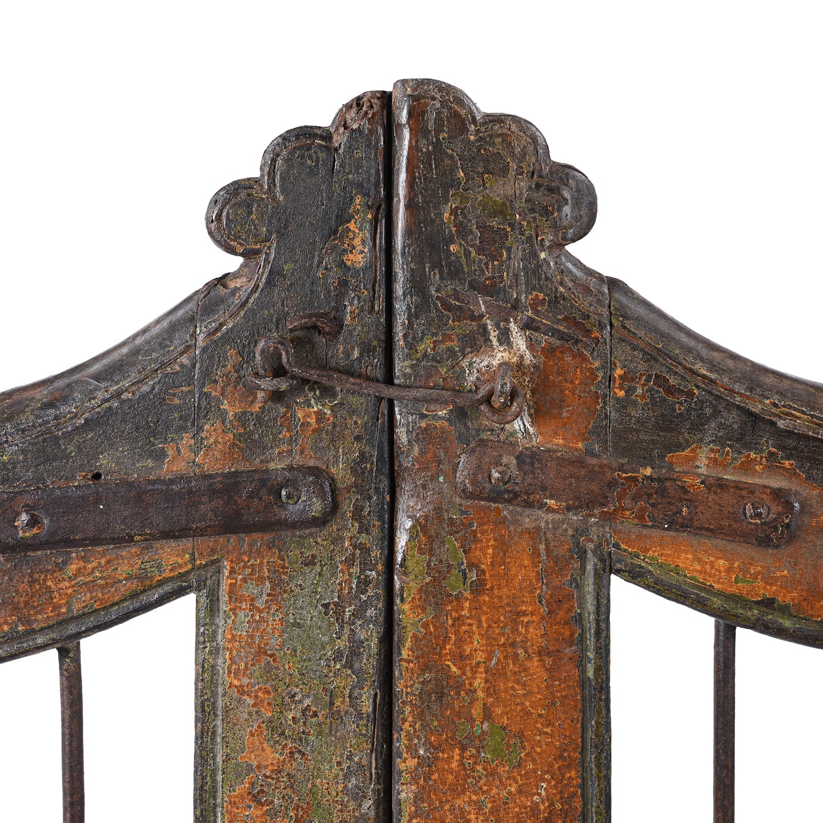 Teak & Iron Jali Dog Gate From Gujarat - 19th Century