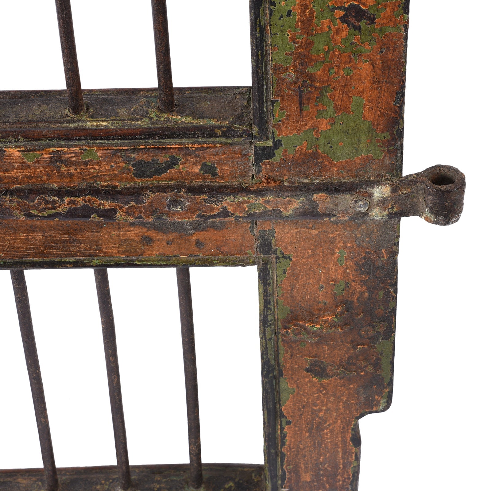 Teak & Iron Jali Dog Gate From Gujarat - 19th Century
