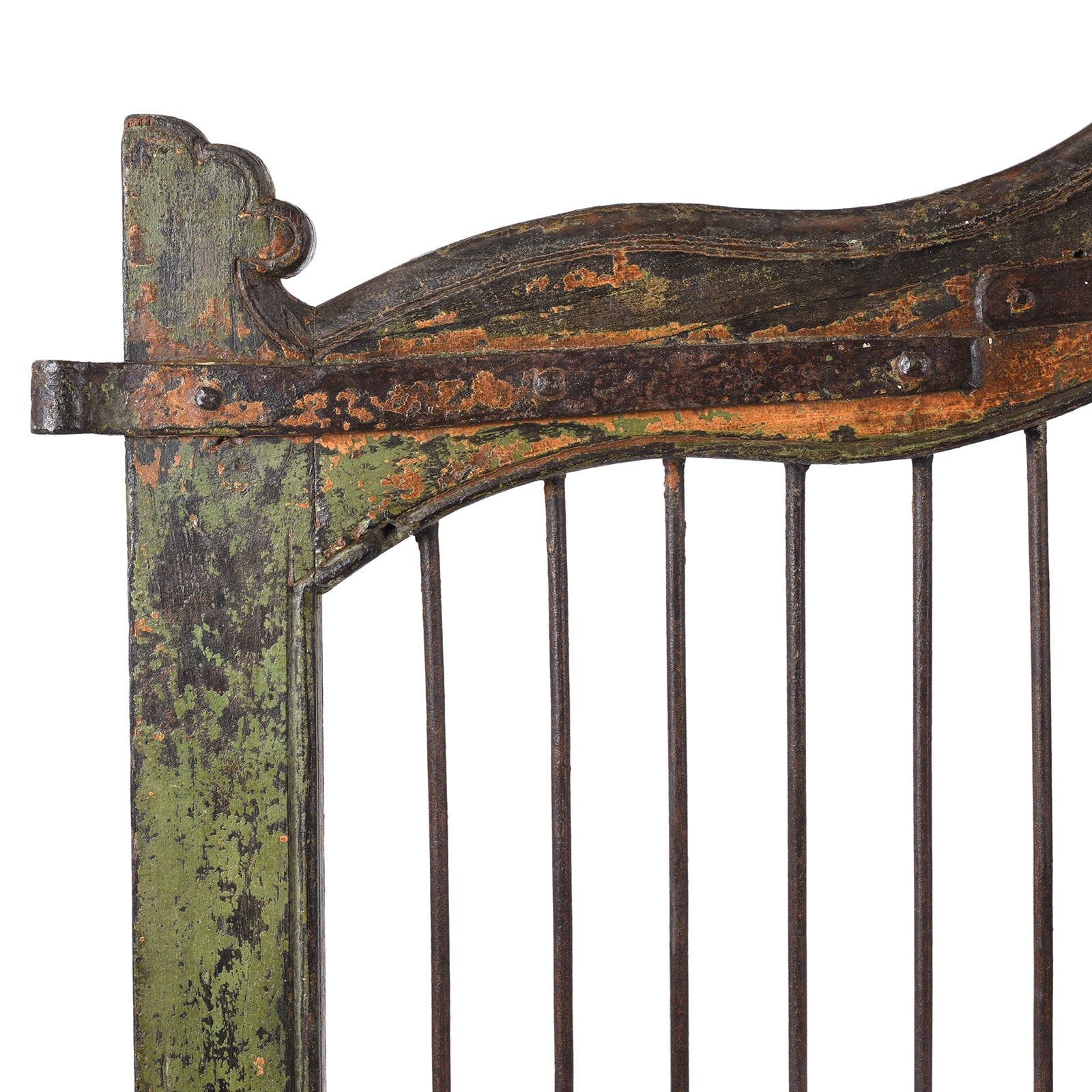 Teak & Iron Jali Dog Gate From Gujarat - 19th Century